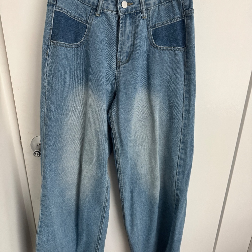 Scacto Denim Wide Fit Sleeveless Cardigan Top and matching jeans, size SMALL - Picture 6 of 13